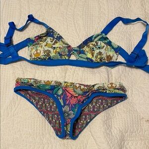 Maaji Blue and Multicolor Bikini
